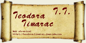 Teodora Timarac vizit kartica